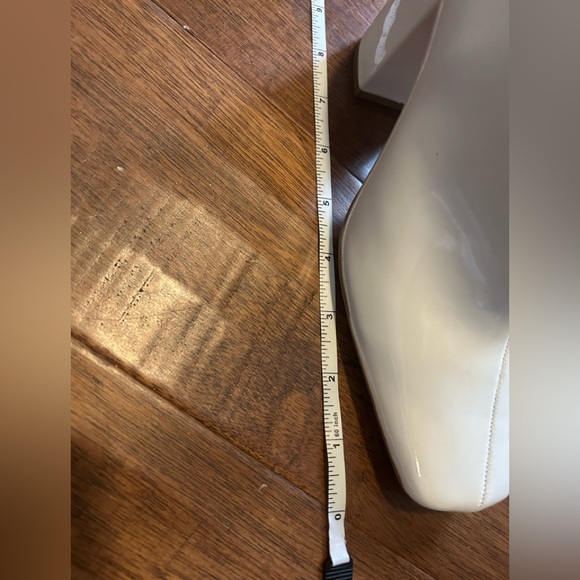 Lulus Bekka white patent square toe mid calf boot, size 7 1/2.  Brand new! - Picture 10 of 11